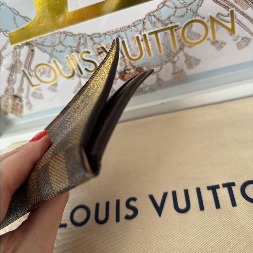 Louis Vuitton Brown Damier Long Wallet Checkbook Card Holder - Picture 9 of 11